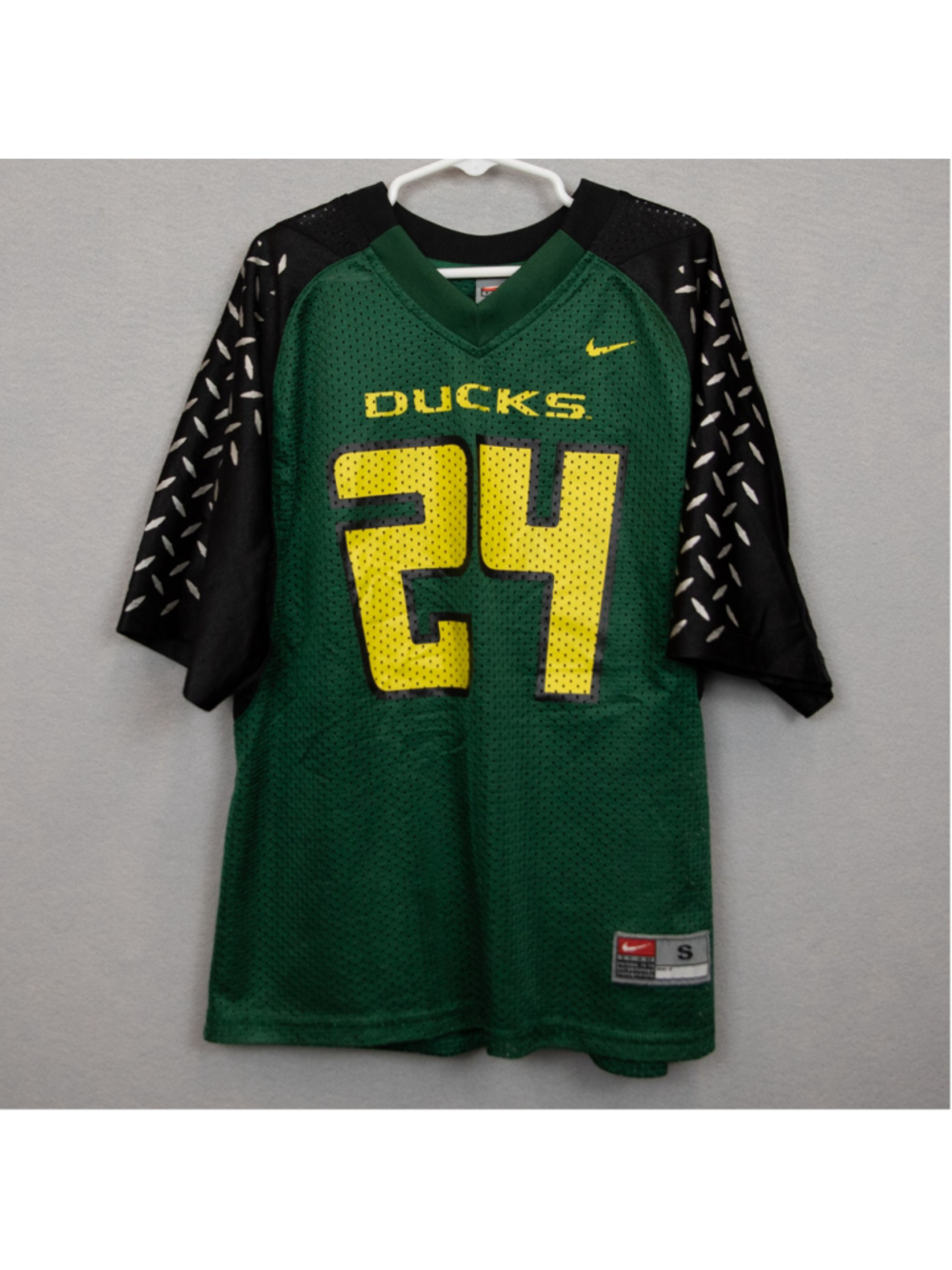 Boys Nike Oregon Ducks green football jersey-S